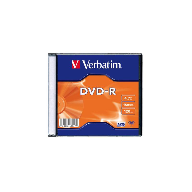 Verbatim  Диск DVD-R DL+ 4.7 Gb Slim 16x (1шт)