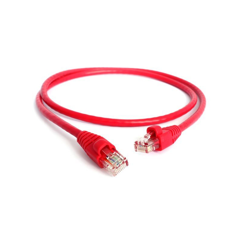 Патч-корд прямой Greenconnect ethernet 0.5m UTP кат.5е, RJ45, литой (Красный) (GCR-LNC04-0.5m)