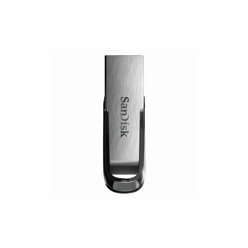 Флеш-диск 32 GB, SanDisk Ultra Flair, USB 3.0, металлический корпус, серебристый/черный, SDCZ73-032G-G46