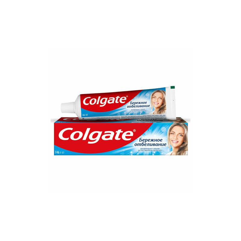 Зубная паста 100мл COLGATE Бережное отбеливание, с фторидом и кальцием, ш/к 88279, 7891024188279