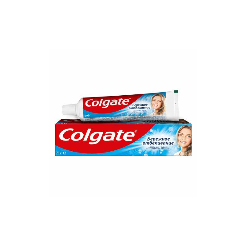 Зубная паста 50мл COLGATE Бережное отбеливание, с фторидом и кальцием, ш/к 88262, 7891024188262