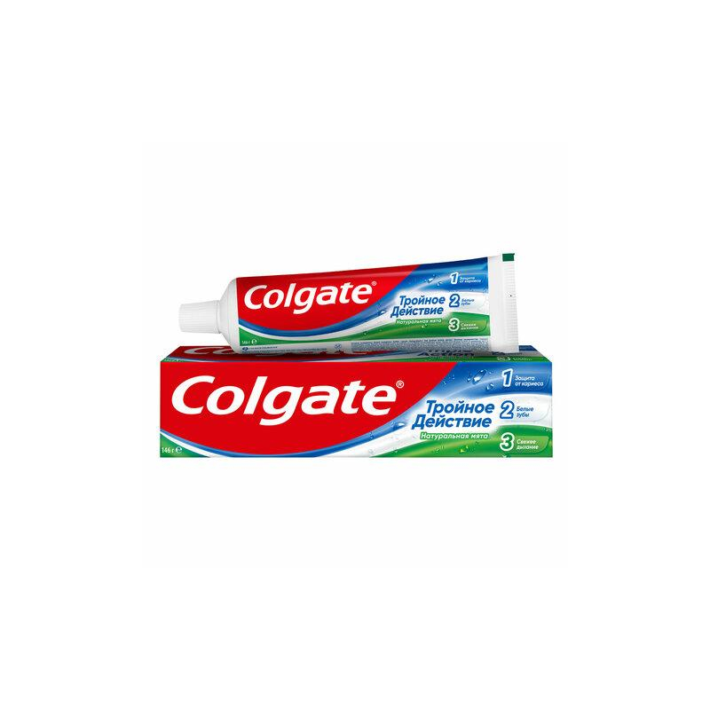 Зубная паста 100мл COLGATE Натуральная мята, тройное действие, с фторидом, ш/к 2899, 7891024128992