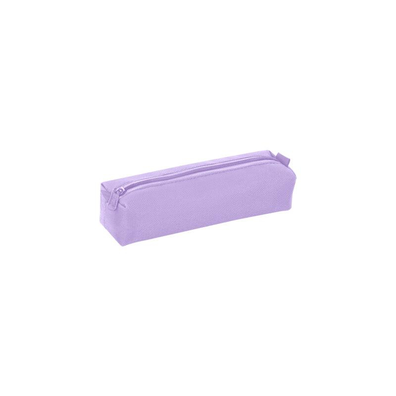 Пенал-тубус ПИФАГОР на молнии, ткань, пастельно-фиолетовый, 22х5 см, 272259