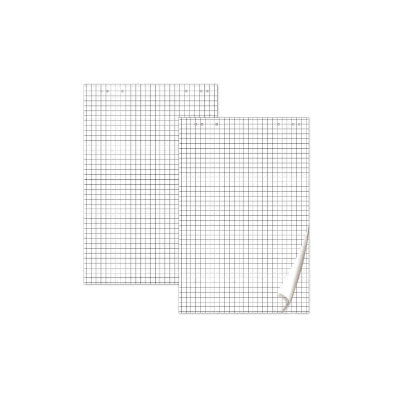 Блокноты для флипчарта BRAUBERG комплект 5 шт., 20 л., клетка, 67,5х98 см, 80 г/м2, 124097