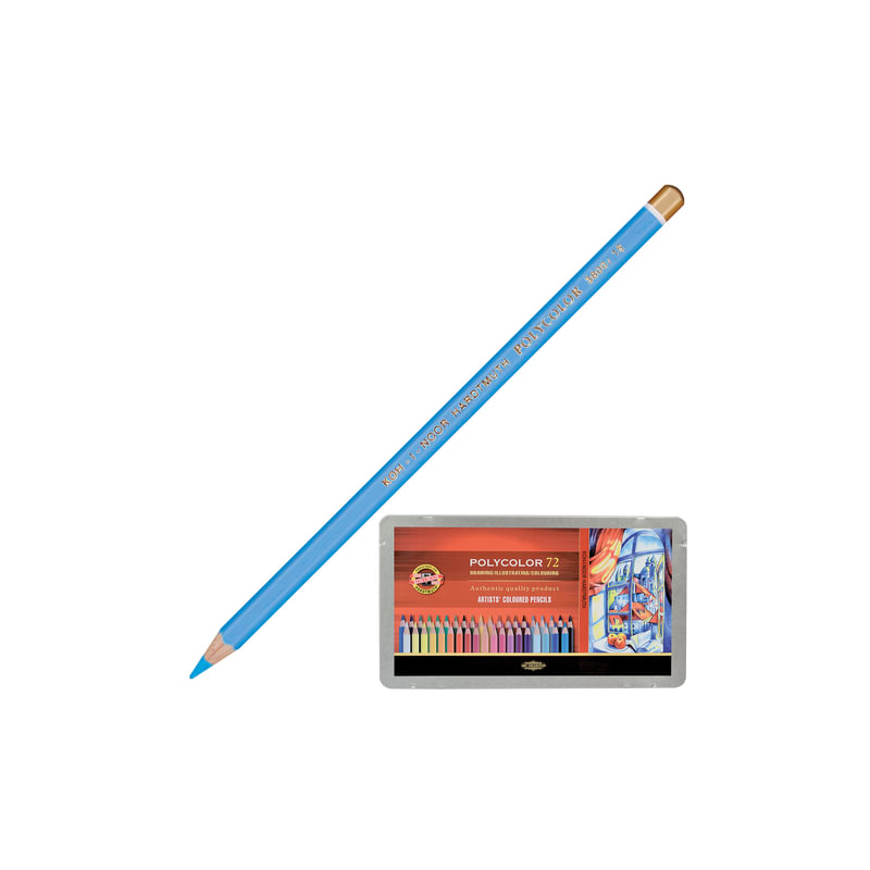 Карандаши цветные художественные Koh-I-Noor "Polycolor", 72 цвета, 3,8 мм, металлическая коробка, 3827072001PL