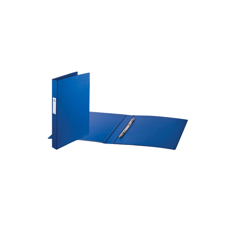 Папка с металлическим пружинным скоросшивателем BRAUBERG картон/ПВХ, 35 мм, синяя, до 290 листов, 223187
