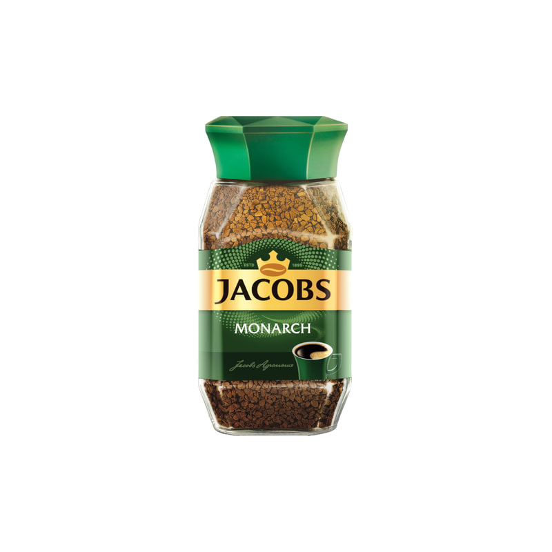 Кофе растворимый JACOBS  "Monarch", сублимированный, 190 г, стеклянная банка, 8050934