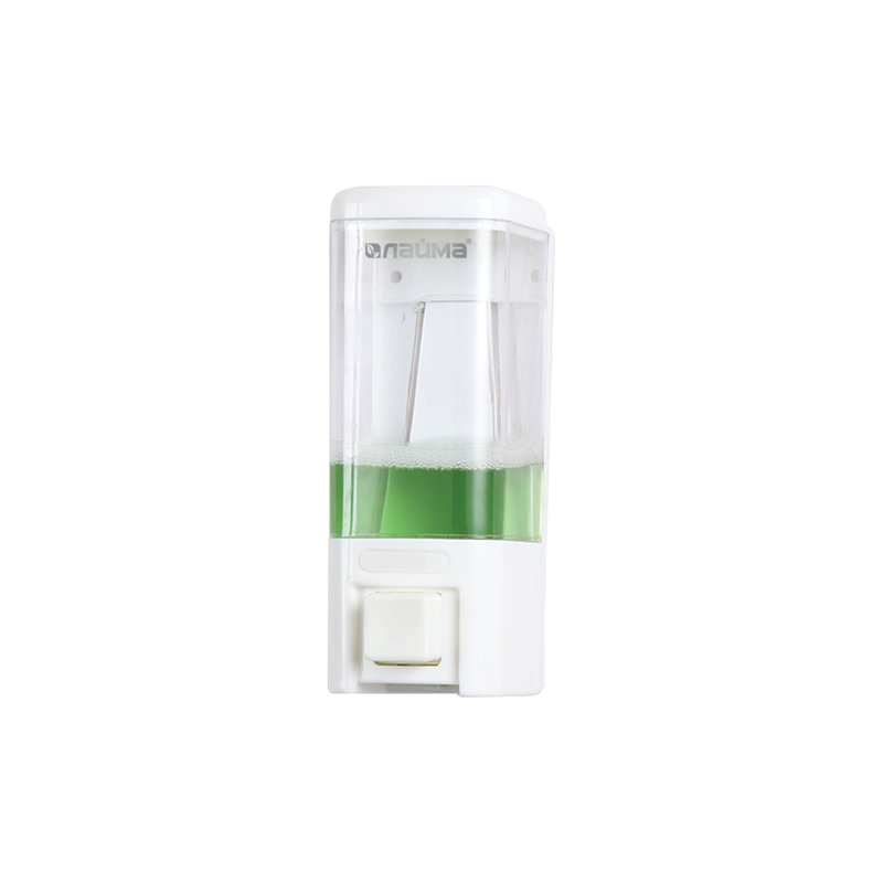 Диспенсер для жидкого мыла ЛАЙМА НАЛИВНОЙ, 0,48 л, ABS пластик, белый, 605052