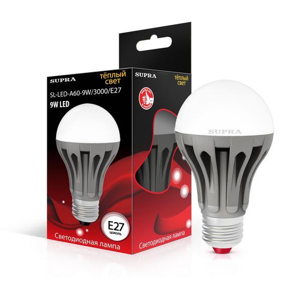 Supra Лампа SL-LED-A60-9W/3000/E27
