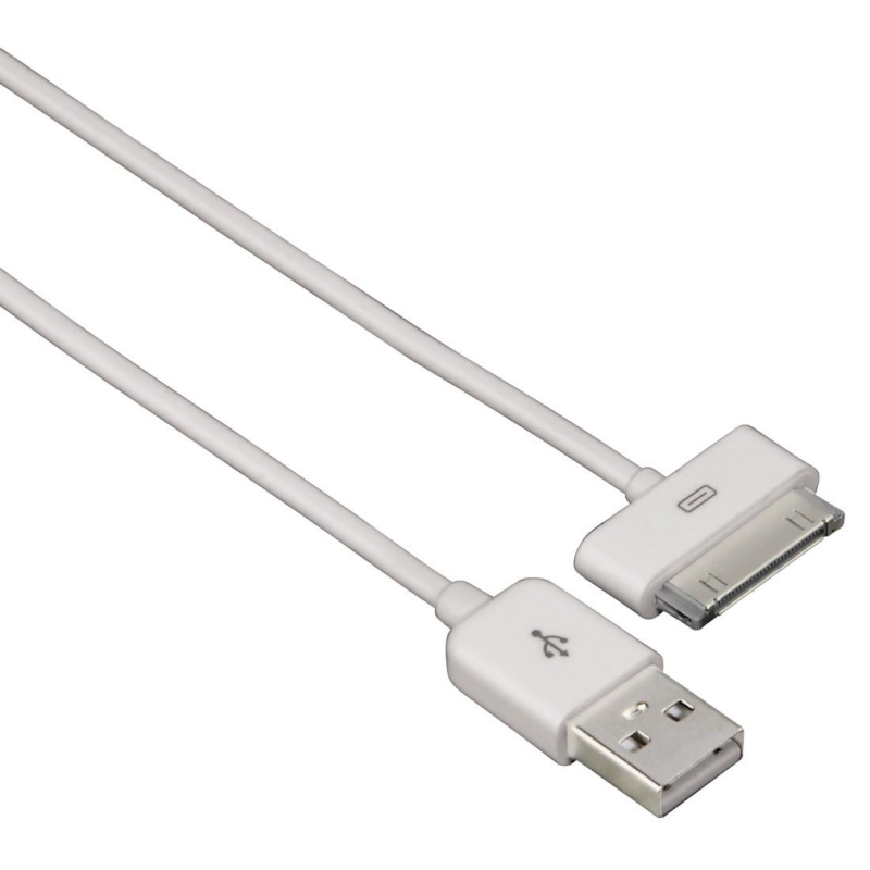 Hi-Color Кабель Hama H-115099 USB-Apple 30 pin для iPhone/iPod/iPad 1.0 м белый