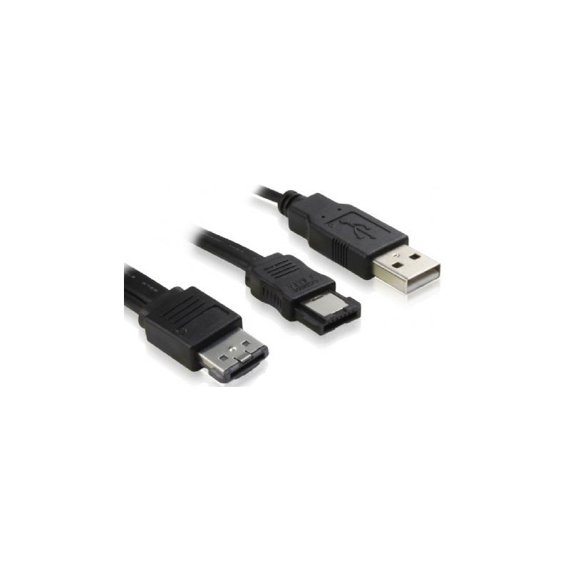 Комплект кабелей  Greenconnect  eSATAp- ESATA + USB GC-ST501, 7pin/7pin/AM,пакет
