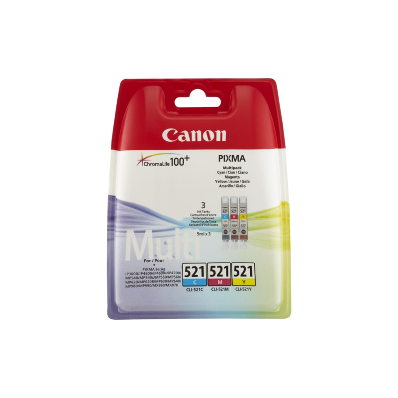 Картридж струйный Canon Набор  CLI-521 C/M/Y (2934B007/2934B010)
