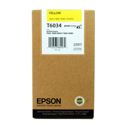 Картридж струйный Epson Картридж C13T603400 (T6034) Yellow