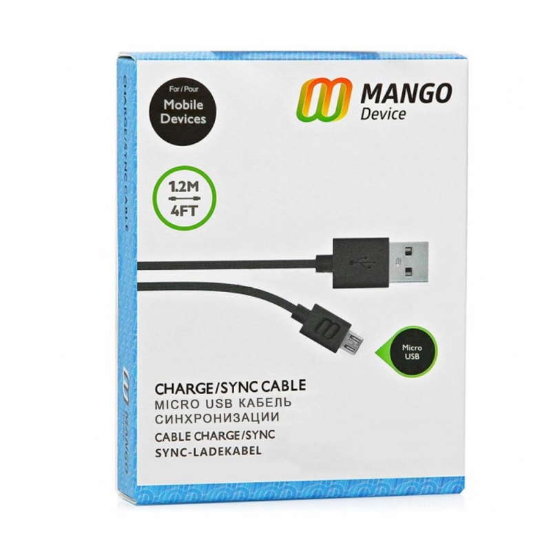 Кабель Mango Devices XBX-BK03MB для micro USB чёрный