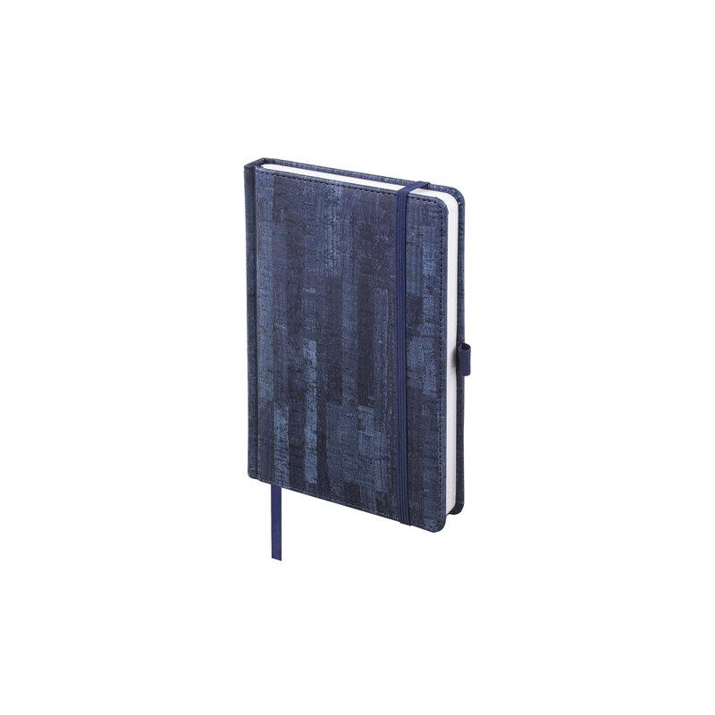 Ежедневник недатированный А5 (138x213 мм) BRAUBERG Wood, кожзам, резинка, 136 л., синий, 111674