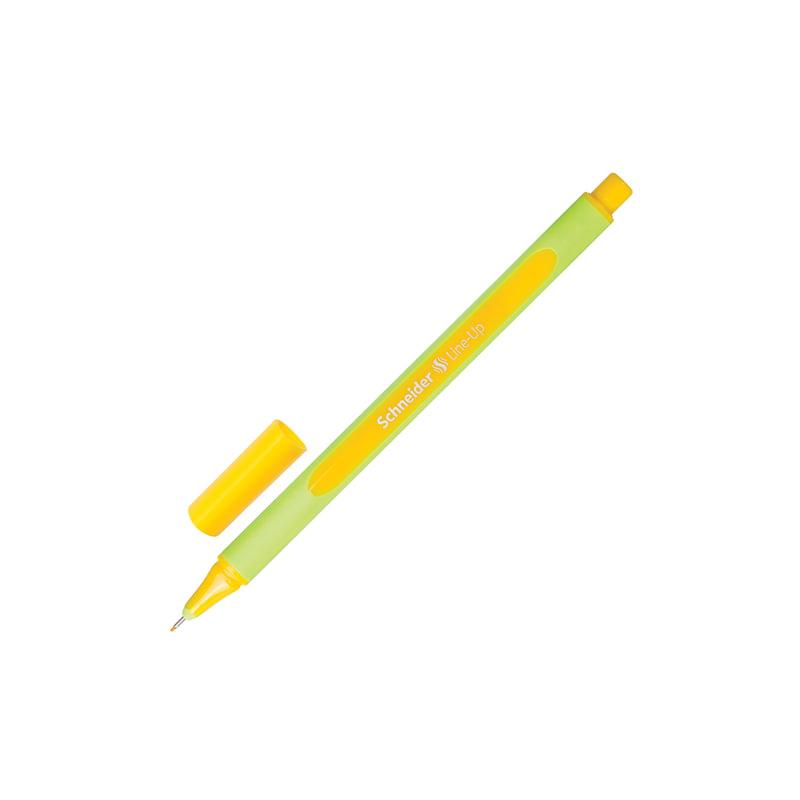 Ручка капиллярная (линер) SCHNEIDER (Германия) Line-Up, ЗОЛОТОСТО-ЖЕЛТАЯ, трехгранная, линия письма 0,4 мм, 191005