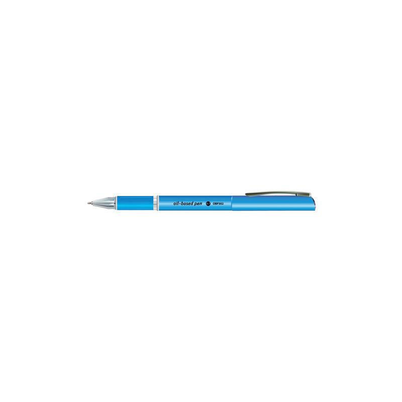 Ручка шариковая масляная с грипом BRAUBERG Roll, СИНЯЯ, корпус синий, узел 0,7 мм, линия письма 0,35 мм, 143005