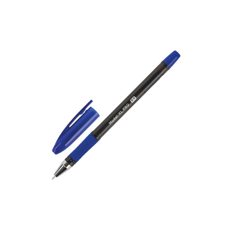 Ручка шариковая масляная с грипом BRAUBERG Model-XL PRO, СИНЯЯ, узел 0,5 мм, линия письма 0,25 мм, 143249