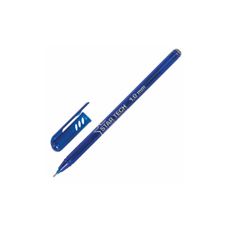 Ручка шариковая масляная PENSAN Star Tech, СИНЯЯ, игольчатый узел 1 мм, линия 0,8 мм, 2260/12