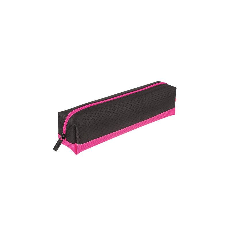 Пенал-косметичка BRAUBERG мягкий, Black&Bright, черно-розовый, 21х5х5 см, 229006