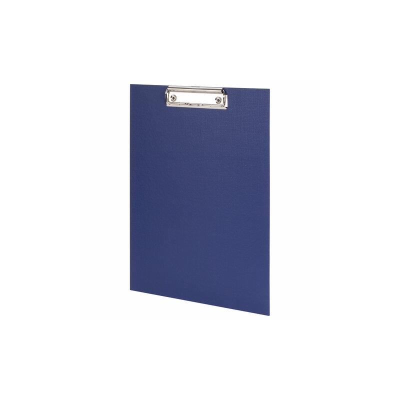 Доска-планшет STAFF EVERYDAY с прижимом А4 (225х316 мм), картон/бумвинил РОССИЯ, синяя, 229052