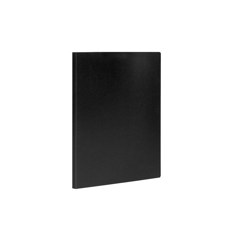 Папка с боковым металлическим прижимом STAFF черная, до 100 листов, 0,5 мм, 229233