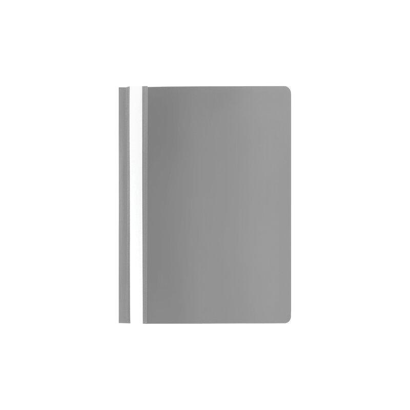 Скоросшиватель пластиковый STAFF А4, 100/120 мкм, серый, 229238