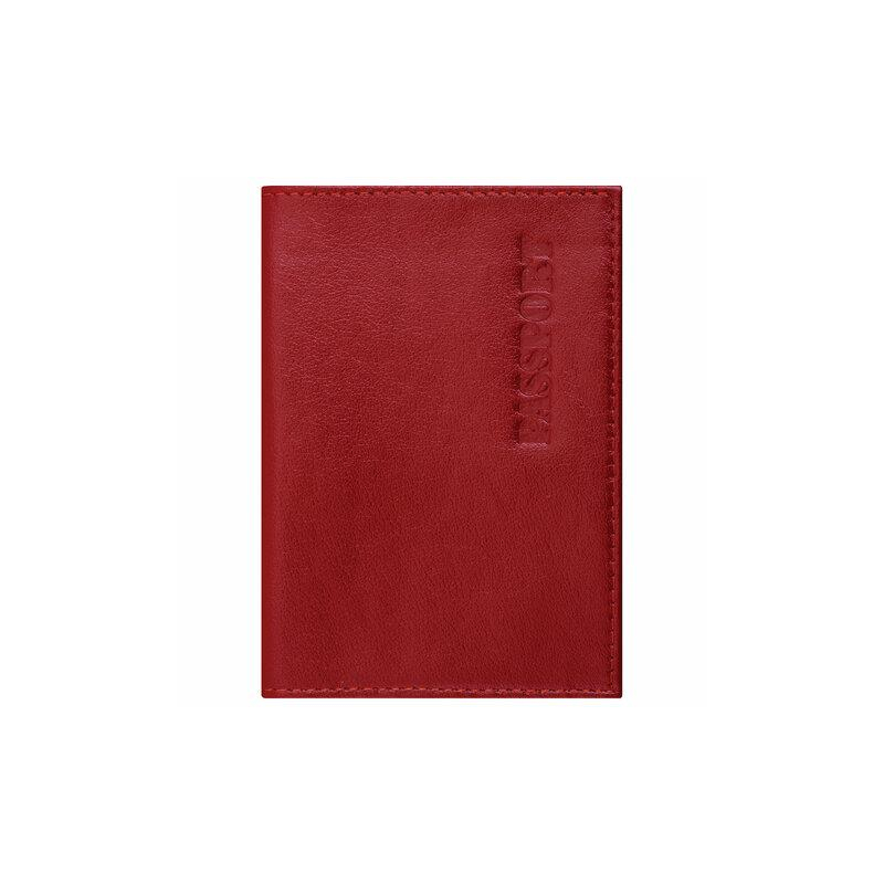 Обложка для паспорта натуральная кожа галант, PASSPORT, красная, BRAUBERG 237178