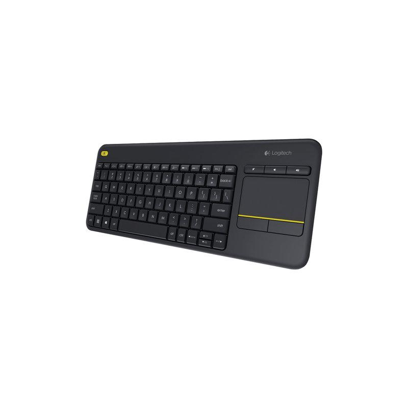 Клавиатура беспроводная Logitech K400, 85 клавиш, USB, чёрная, 920-007147