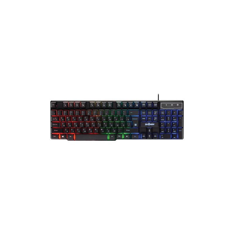 Клавиатура проводная игровая Defender Mayhem GK-360DL, USB, 104 клавиши, с подсветкой, черная, 45360