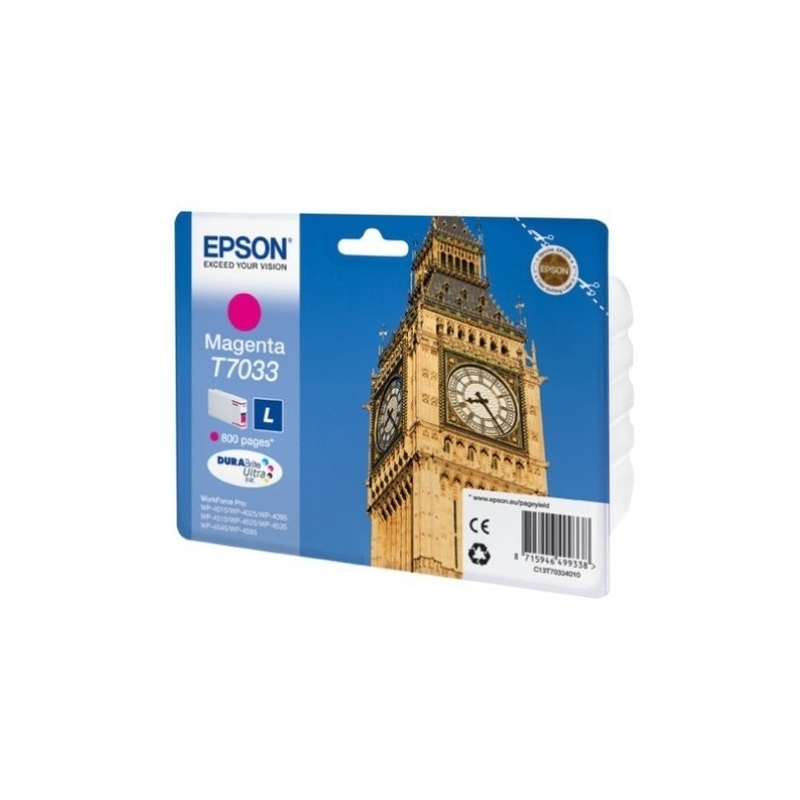 Картридж струйный Epson T7033 пурпурный (C13T70334010)
