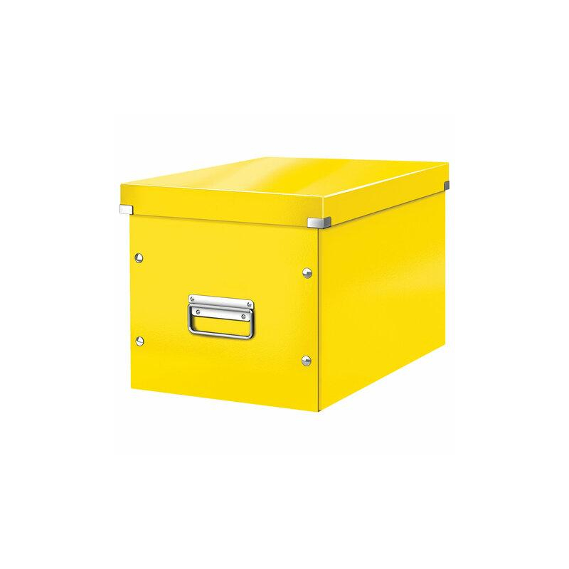 Короб архивный LEITZ Click & Store L, 310х320х360 мм, ламинированный картон, разборный, желтый, 61080016