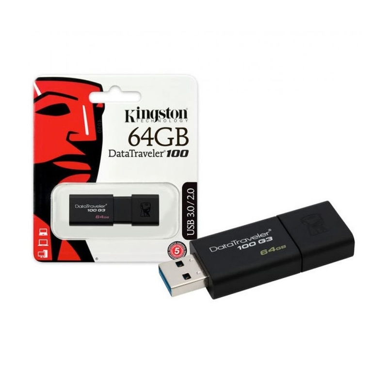 Внешний накопитель Kingston 64Gb DataTraveler 100 G3 USB 3.0 (DT100G3/64GB)