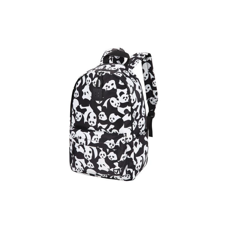 Рюкзак BRAUBERG POSITIVE универсальный, потайной карман, Pandas, 42х28х14 см, 270781