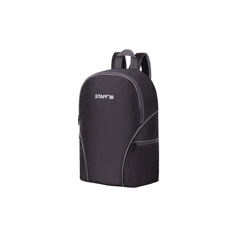 Рюкзак STAFF TRIP универсальный, 2 кармана, черный с серыми деталями, 40x27x15,5 см, 270787