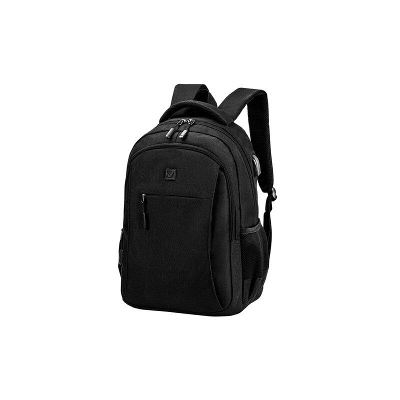Рюкзак BRAUBERG URBAN универсальный с отделением для ноутбука, USB-порт, Kinetic, черный, 46х31х18см, 270798