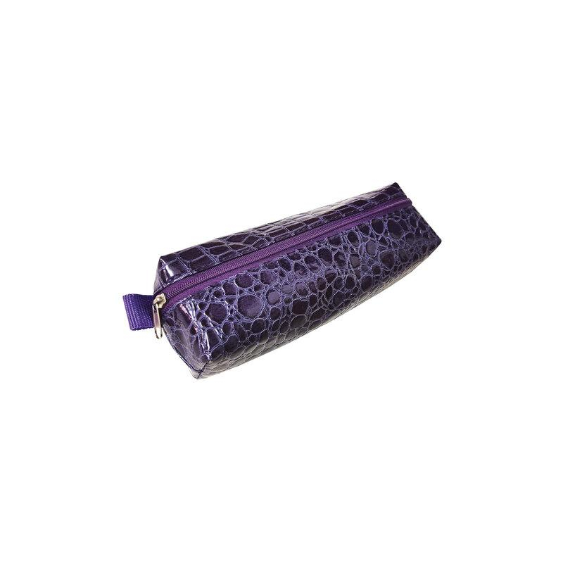 Пенал-косметичка BRAUBERG крокодиловая кожа, 20х6х4 см, Ultra purple, 270848