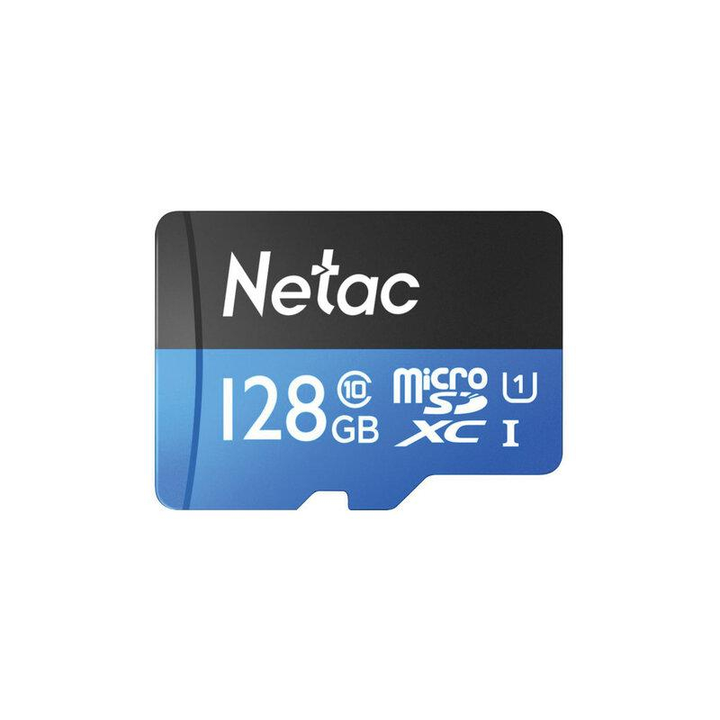 Карта памяти microSDXC 128 ГБ NETAC P500 Standard, UHS-I U1, 90 Мб/с (class 10), адаптер, NT02P500STN-128G-R