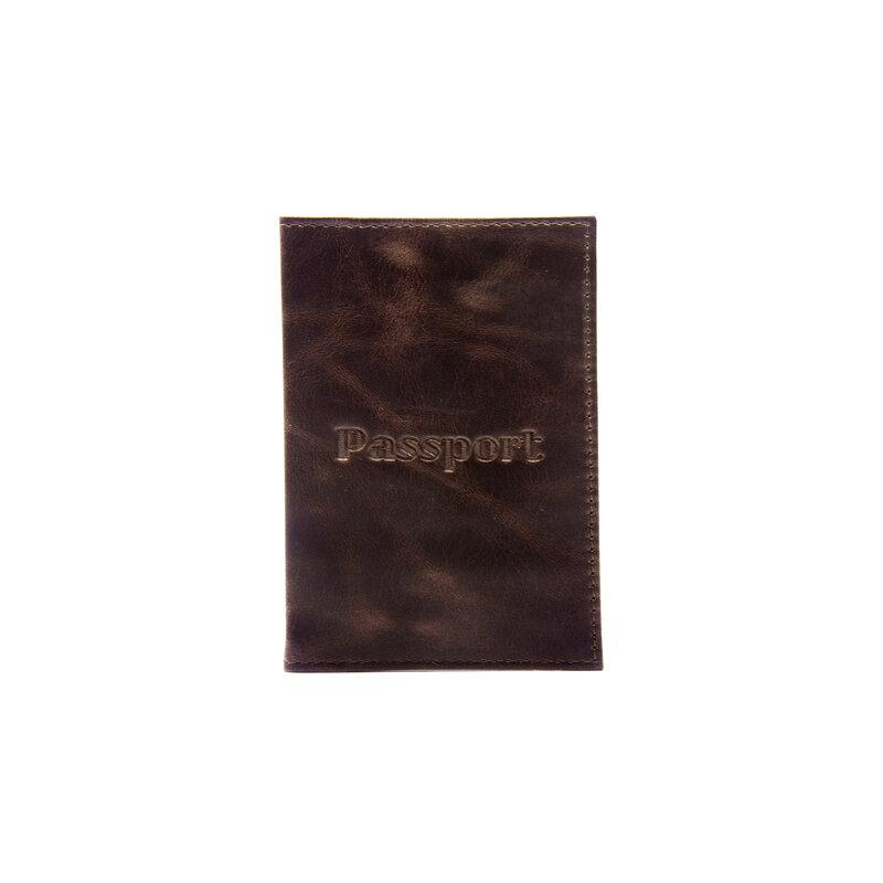 Обложка для паспорта натуральная кожа пулап, Passport, кожаные карманы, коричнев, BRAUBERG 238197