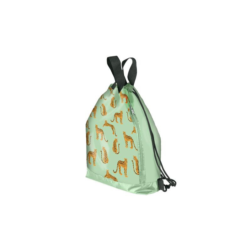 Мешок для обуви ЮНЛАНДИЯ с ручками, боковой карман на молнии, 46х36 см, Wild Cats, 271614