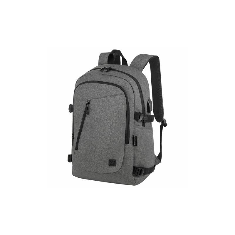 Рюкзак BRAUBERG URBAN универcальный, с отд. для ноутбука, USB-порт, Charge, серый, 46, 271655