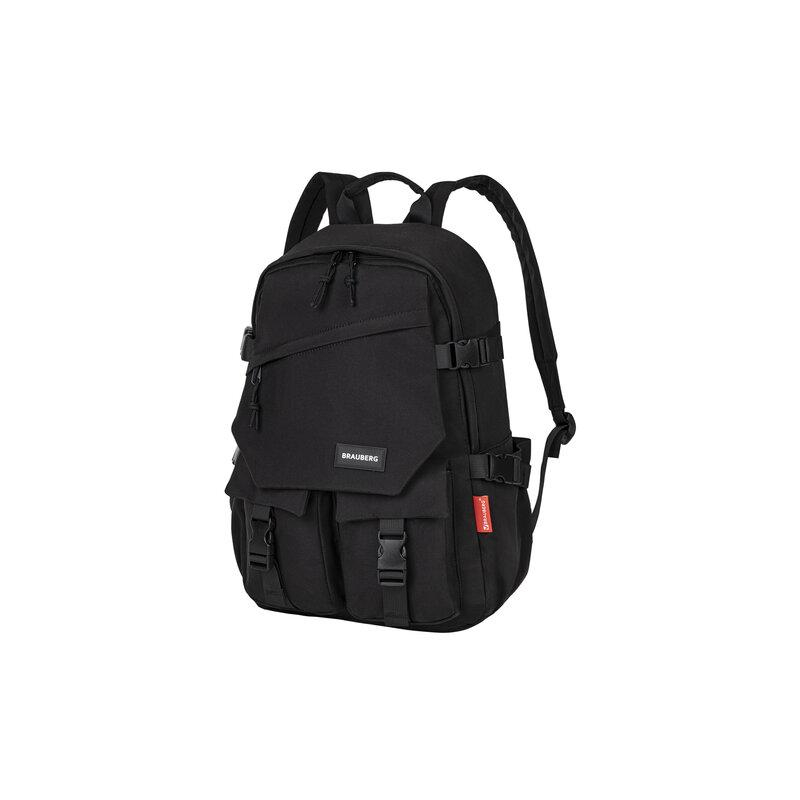 Рюкзак BRAUBERG FUSION универсальный, с отд.для ноутбука, карман-антивор, черный, 43х, 271656