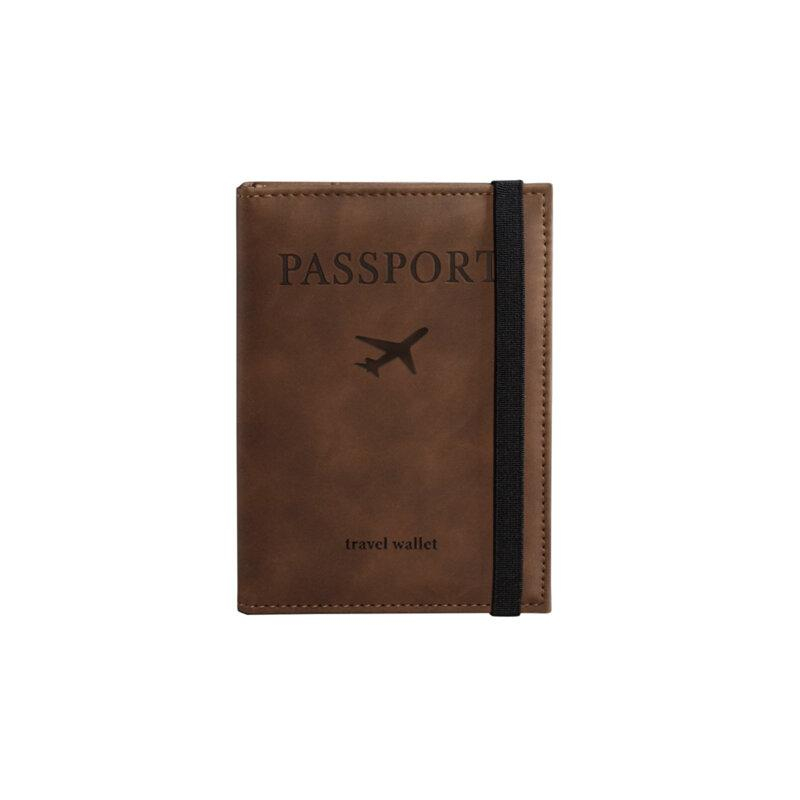 Обложка для паспорта с карманами и резинкой, мягкая экокожа, PASSPORT, коричневая, BRAUBERG 238204