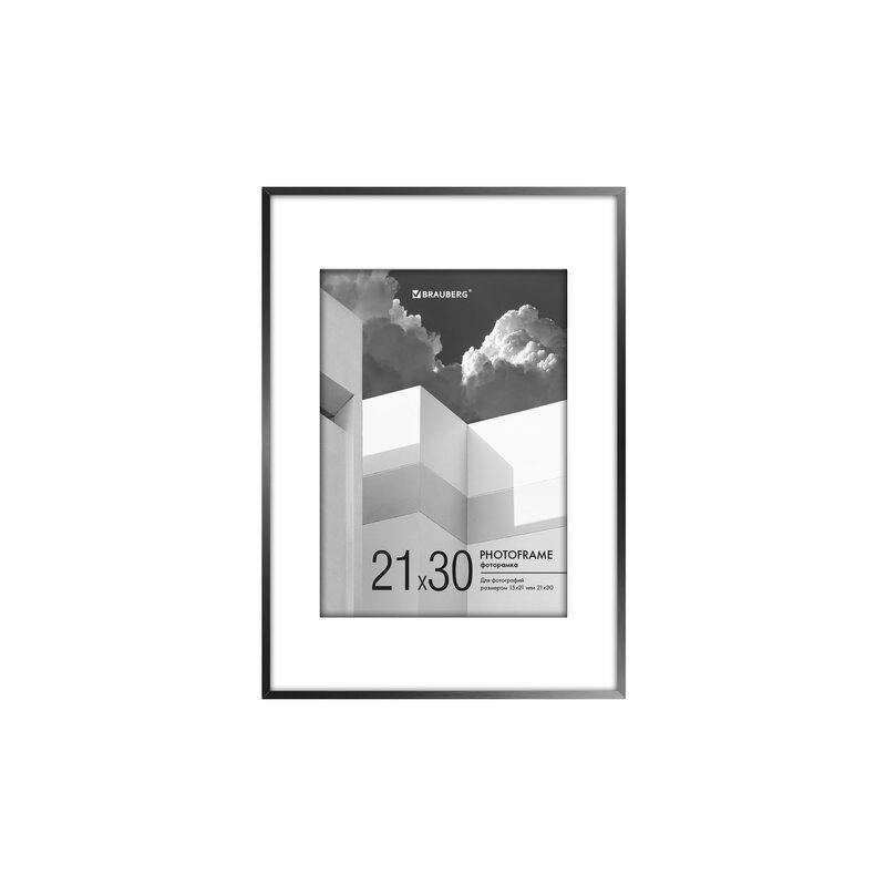 Рамка Minimal Art 21х30 см, багет 5 мм, акриловый экран, черная, BRAUBERG ULTRA, ко, 391280