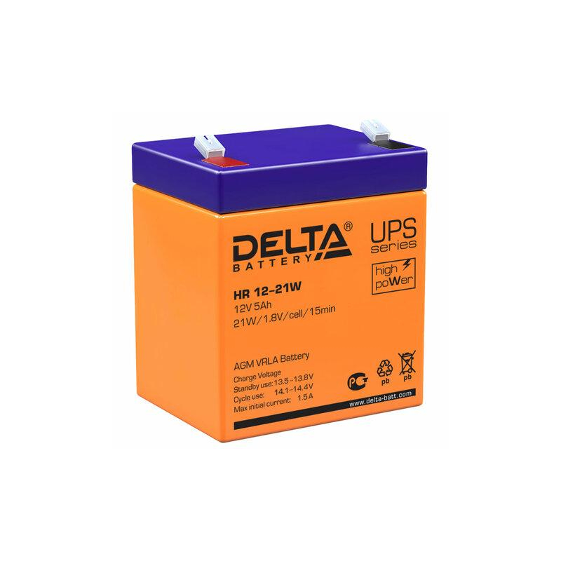 Аккумуляторная батарея для ИБП любых торговых марок, 12В, 5 Ач, 90х70х101мм, ДЕЛЬТА H, HR 12-21 W