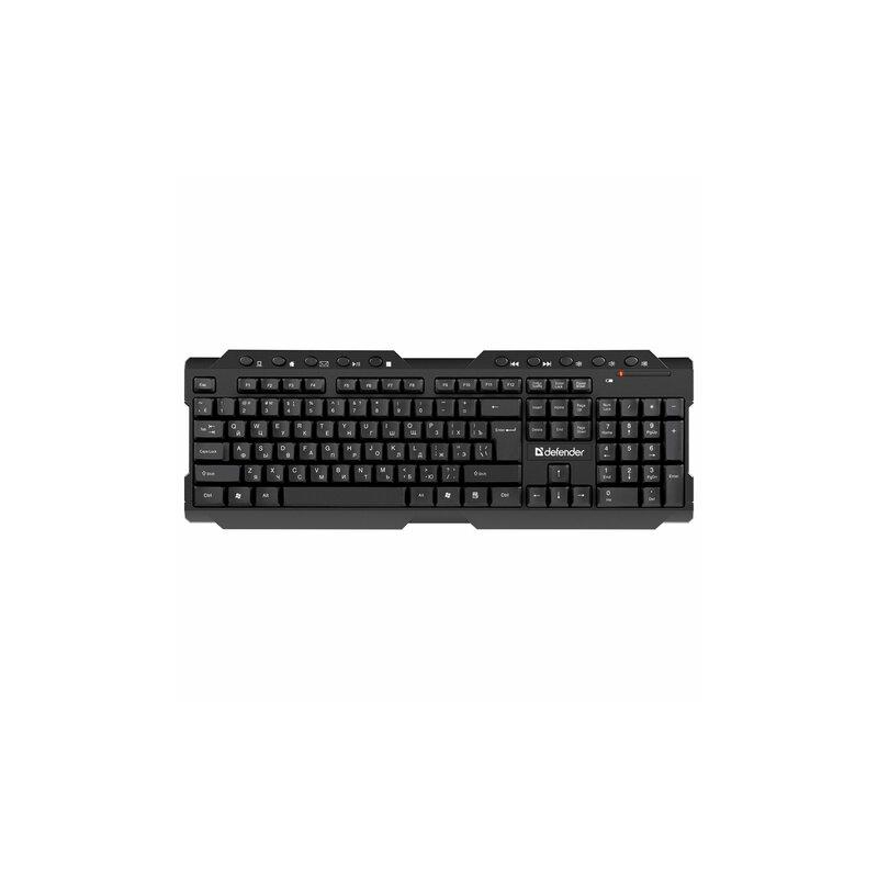 Клавиатура беспроводная Defender Element HB-195 RU,USB, 114 клавиш, черная, 45195