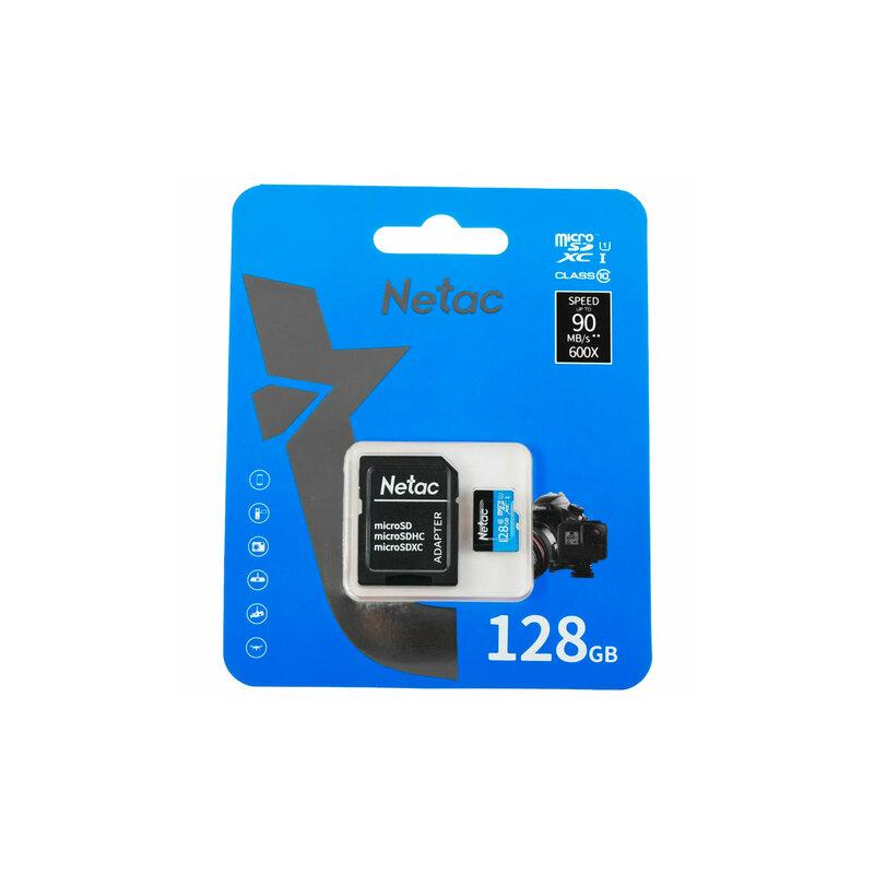 Карта памяти microSDXC 128 ГБ NETAC P500 Standard, UHS-I U3,128 Мб/с, (class 10), NT0, NT02P500PRO-128