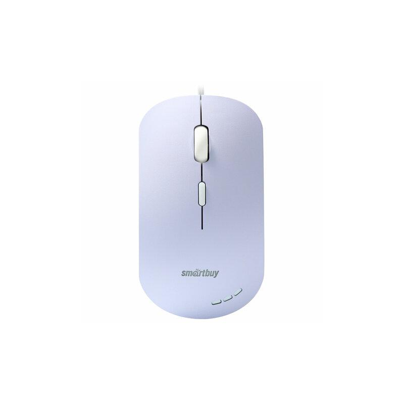 Мышь проводная бесшумная SMARTBUY SBM-288-V, USB, 3 кнопки1 колесо, оптическая, сиреневая 06819