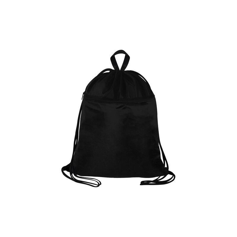 Мешок для обуви BRAUBERG БОЛЬШОЙ, с ручкой, карман на молнии, сетка, 49х41 см, Total Black, 273453