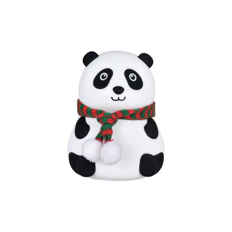 Ночник силиконовый LED Панда 106x112x136 мм, белый свет/RGB, таймер, USB, аккумулятор 1200 мАч, DASWERK 238937